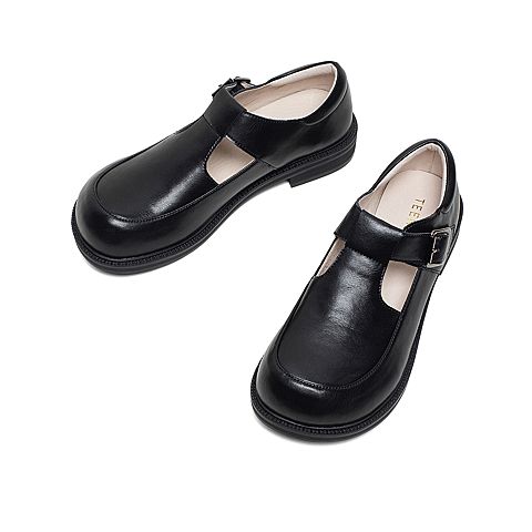 Teenmix/天美意2020春新款英伦风复古娃娃鞋女皮鞋单鞋A2067AM0