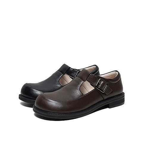 Teenmix/天美意2020春新款英伦风复古娃娃鞋女皮鞋单鞋A2067AM0