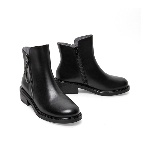 Teenmix/天美意2020冬新款商场同款气质时装靴复古女短靴6OE42DD0
