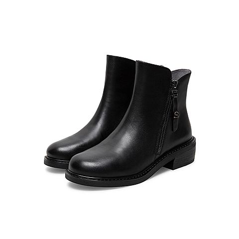 Teenmix/天美意2020冬新款商场同款气质时装靴复古女短靴6OE42DD0