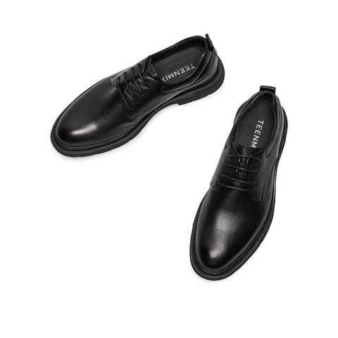 Teenmix/天美意2020冬新款商场同款质感纹理系带商务男皮鞋2WC01DM0
