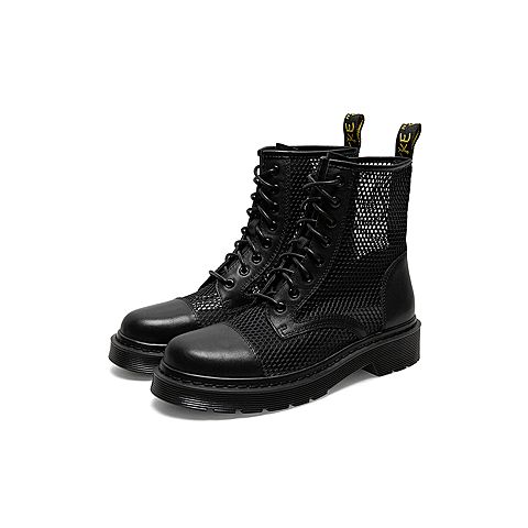 Teenmix/天美意2020冬新款商场同款网面镂空透气马丁靴女皮短靴AY551DD0