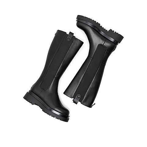 Teenmix/天美意2020冬新款英伦切尔西靴长筒骑士靴单绒女靴GX009DG0