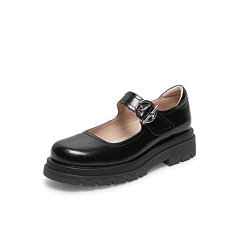 Teenmix/天美意2021春新款牛皮革日系厚底玛丽珍浅口女单鞋1MLZ0AQ1