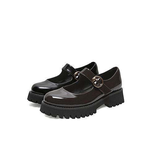 Teenmix/天美意2021春新款商场同款复古日系lolita鞋厚底玛丽珍女皮鞋CX303AQ1