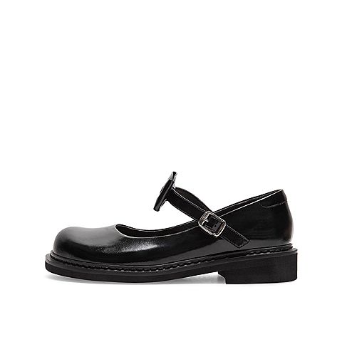 Teenmix/天美意2021春新款商场同款蝴蝶结可爱风lolita鞋女皮鞋AZ281AQ1