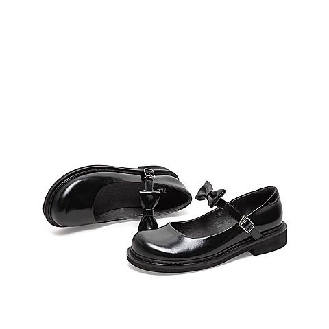 Teenmix/天美意2021春新款商场同款蝴蝶结可爱风lolita鞋女皮鞋AZ281AQ1