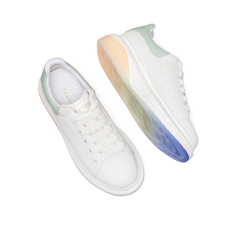 Teenmix/天美意2021春新款清新渐变幻彩小白鞋女休闲鞋1XBX4AM1