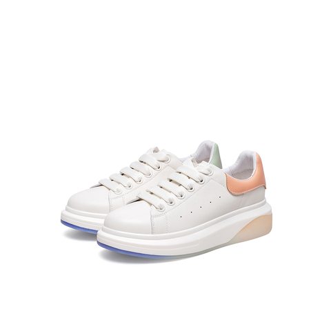 Teenmix/天美意2021春新款清新渐变幻彩小白鞋女休闲鞋1XBX4AM1