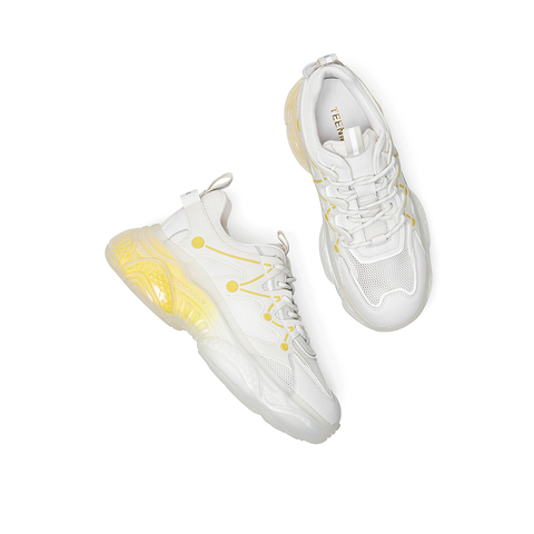 Teenmix/天美意2021春新款商场同款减龄甜美老爹鞋厚底运动女休闲鞋AZ581AM1