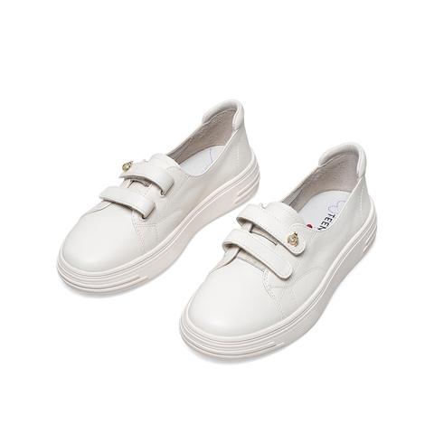 Teenmix/天美意2021春新款商场同款舒适简约学院女休闲板鞋CZH01AA1