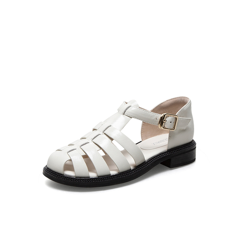 Teenmix/天美意2021夏新款镂空休闲罗马鞋舒适女凉鞋1LMX0BK1