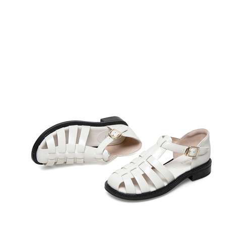 Teenmix/天美意2021夏新款镂空休闲罗马鞋舒适女凉鞋1LMX0BK1