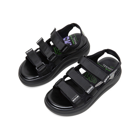Teenmix/天美意2021夏新款商场同款中性厚底沙滩运动女凉鞋CY801BL1