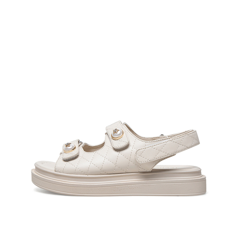 Teenmix/天美意2021夏新款小香风简约时尚休闲女凉鞋1LDL5BL1