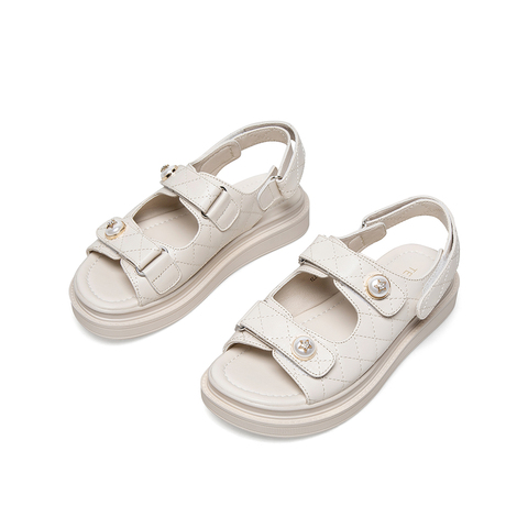 Teenmix/天美意2021夏新款小香风简约时尚休闲女凉鞋1LDL5BL1