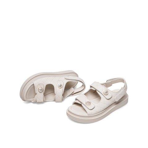 Teenmix/天美意2021夏新款小香风简约时尚休闲女凉鞋1LDL5BL1