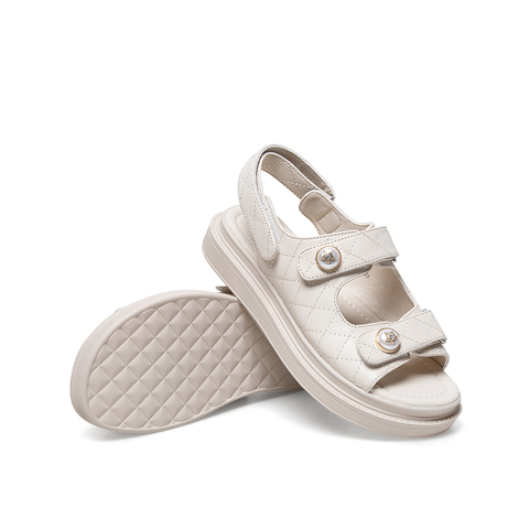 Teenmix/天美意2021夏新款小香风简约时尚休闲女凉鞋1LDL5BL1