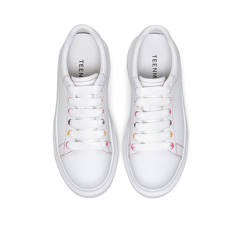 Teenmix/天美意2021春新款厚底简约百搭学院女休闲板鞋1XBX9AM1