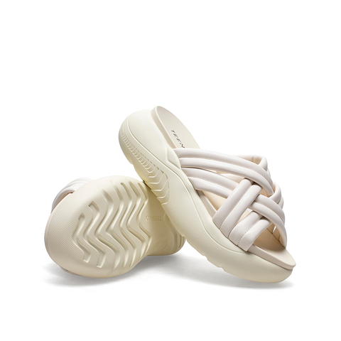 Teenmix/天美意2021夏新款厚底交叉编织ins风外穿女凉拖鞋CXX02BT1