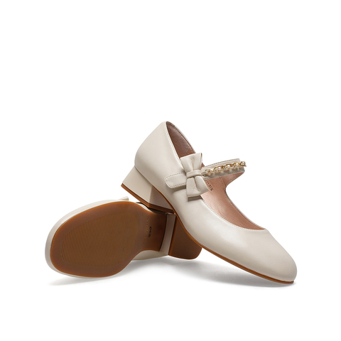 Teenmix/天美意2021春新款商场同款文艺温婉玛丽珍豆豆鞋女单鞋CWS02AQ1