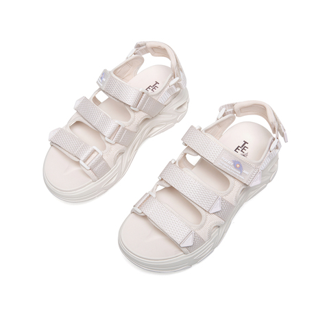 Teenmix/天美意2021夏新款商场同款厚底松糕运动风沙滩女凉鞋CXV01BL1