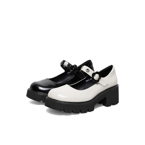 Teenmix/天美意2021秋商场同款玛丽珍女皮单鞋CXG01CQ1