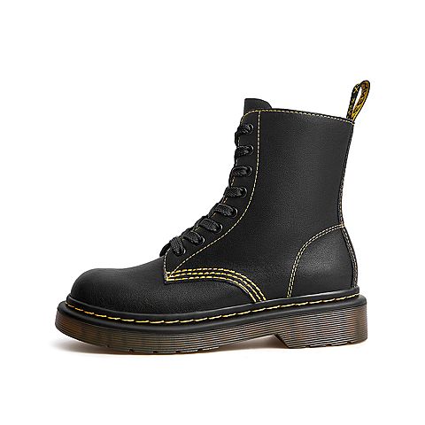Teenmix/天美意2021冬新款商场同款亮色八孔马丁靴潮酷女皮短靴BB671DD1