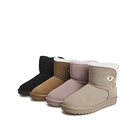 Teenmix/天美意2021冬新款可爱简约雪地靴女休闲靴1XDX1DD1