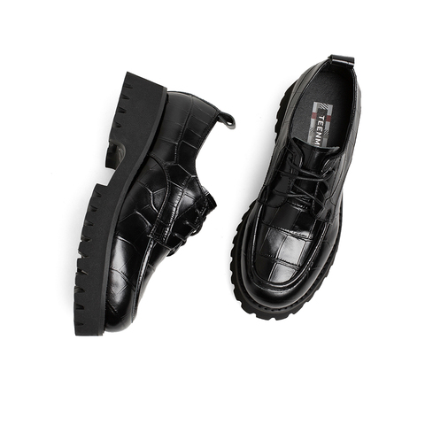 Teenmix/天美意2021秋新款商场同款英伦复古乐福鞋女皮鞋CX323CM1