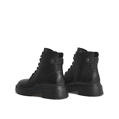 Teenmix/天美意2021冬新款商场同款休闲马丁靴女皮短靴CUQ40DD1