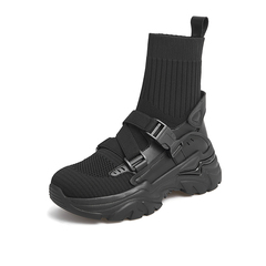 Teenmix/天美意2021冬商场同款拼接弹力机能风厚底女运动靴BB991DD1