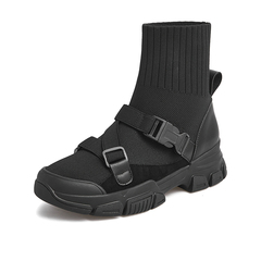 Teenmix/天美意2021冬商场同款潮酷拼接机能风女运动短靴BC011DD1