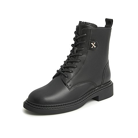 Teenmix/天美意2021冬商场同款英伦复古简约风马丁靴女皮短靴BB981DD1
