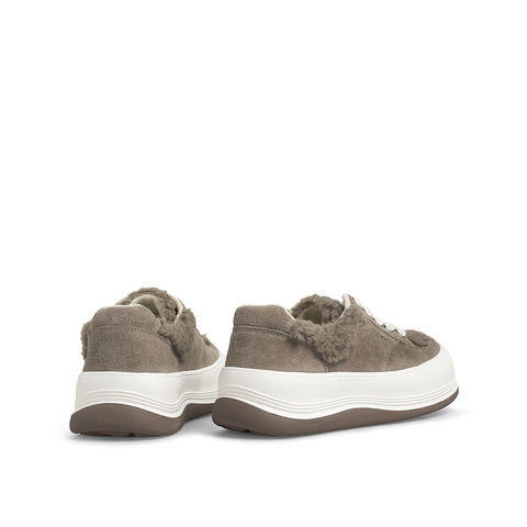 Teenmix/天美意2021冬新款毛绒厚底复古时尚女休闲鞋1XBXRDM1