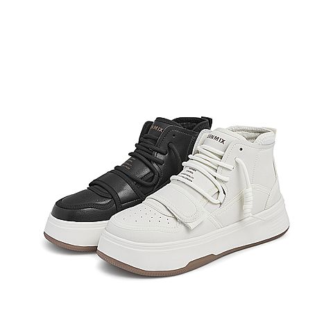 Teenmix/天美意2021冬新款高帮鞋百搭简约风潮酷女休闲靴NGB01DM1