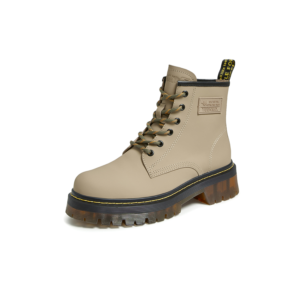 Teenmix/天美意2022冬商场同款休闲系带马丁靴女靴CSS41DD2