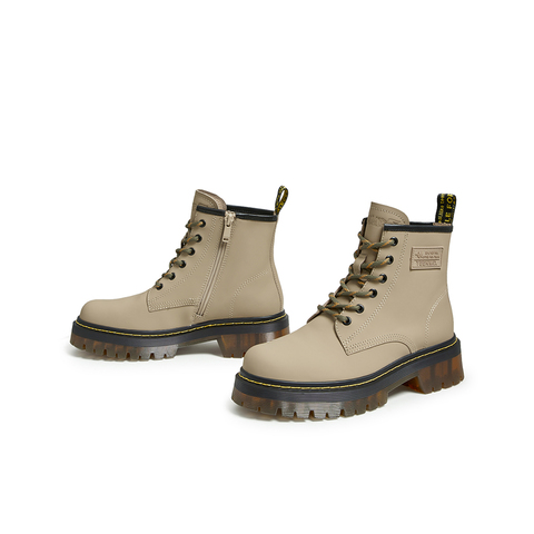 Teenmix/天美意2022冬商场同款休闲系带马丁靴女靴CSS41DD2