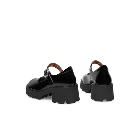 Teenmix/天美意2022秋商场同款金属扣饰玛丽珍鞋女单鞋CXG27CQ2