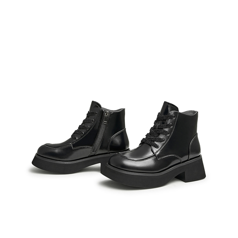 Teenmix/天美意2022冬新款商场同款马丁靴踝靴复古女短靴CT340DD2