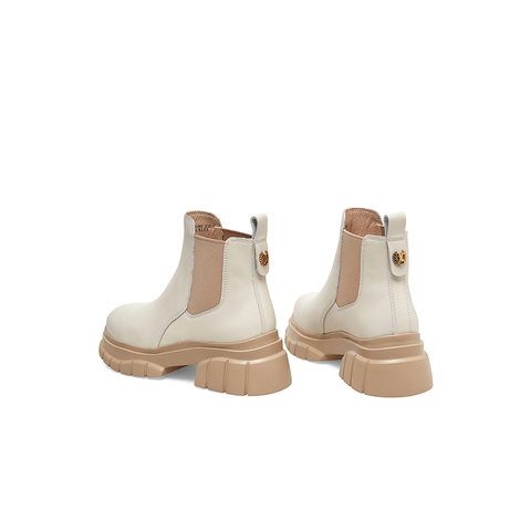 Teenmix/天美意2022冬新款商场同款切尔西靴厚底女短靴CSI40DD2