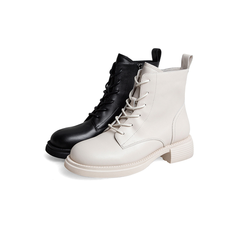Teenmix/天美意2022冬新款商场同款马丁靴简约休闲女短靴BE101DD2