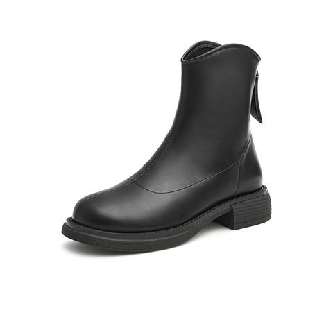 Teenmix/天美意2022冬新款商场同款欧美风显瘦时装女中靴BF291DZ2