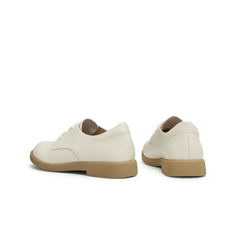 Teenmix/天美意2023春新款商场同款系带通勤单鞋女皮鞋CCJ36AM3