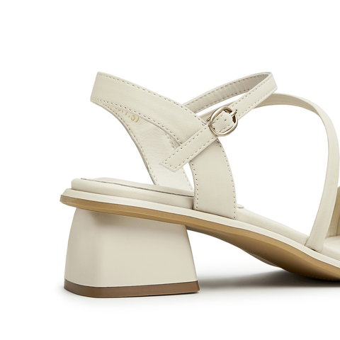 天美意2023夏新款商场同款条带气质百搭一字带凉鞋BG421BL3