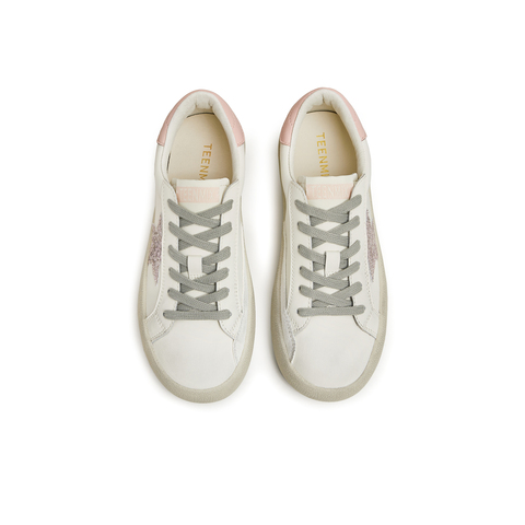 天美意2023秋新时尚休闲简约拼色星星小白鞋女休闲鞋AB076CM3