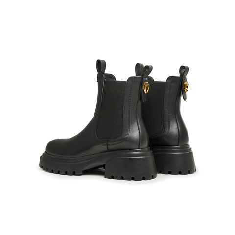 天美意2023冬新款商场同款英伦复古百搭短靴女切尔西靴BH631DD3