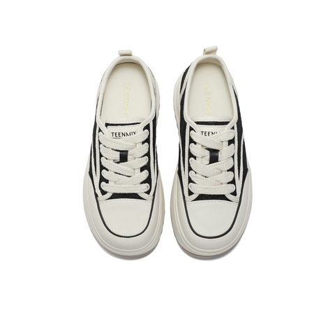 天美意2023秋新款商场同款透气网面厚底简约女休闲鞋BH951CM3