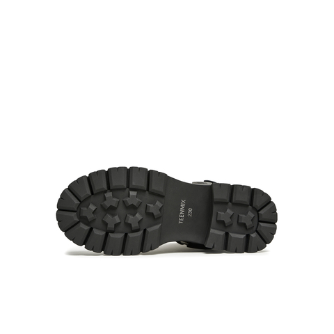 天美意2023冬新款潮酷机车风马丁靴简约时尚女中筒靴NQX25DZ3