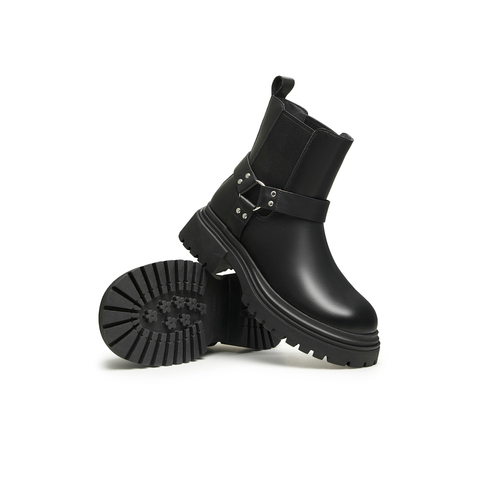 天美意2023冬新款商场同款低靴休闲百搭靴子女切尔西靴BI591DD3